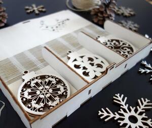 Vianočné ozdoby vyrobené z dreva, sada obsahuje 18 kusov PROFF