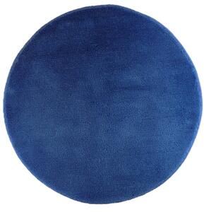 ROUTNER Kúpeľňová predložka UNI COLOR Modrá 10107 - Modrá / Kruh Ø 90 cm 10107
