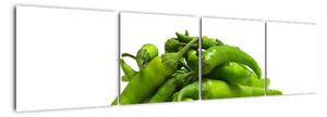 Zelené papričky - obraz (Obraz 160x40cm)