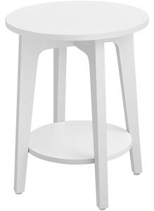 Dekorstudio Okrúhly príručný stolík LET283T14V1 40x50,7cm - biely