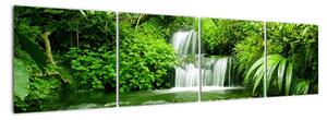 Vodopád v prírode, obraz (Obraz 160x40cm)