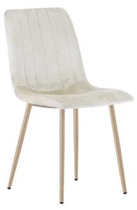 Béžová zamatová stolička LAVA CAMEL BEIGE