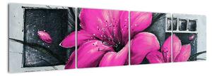 Obraz ružové kvety (Obraz 160x40cm)