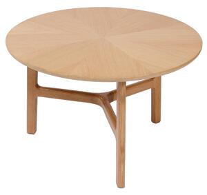 BELLUNO Prírodný jaseň - DREVENÝ KONFERENČNÝ STOLÍK Ø65 cm OKRÚHLY MODERN CLASSIC