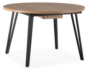 Okrúhly rozkladací jedálenský stôl v prírodnej farbe ø 120 cm Cleo – Marckeric