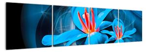Abstraktný obraz kvetín (Obraz 160x40cm)
