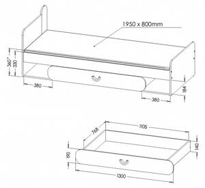 Jednolôžková posteľ KARINO CA11