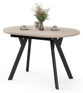 ALMO Kašmír / čierne nohy - OVÁLNY ROZKLADACÍ STÔL 120-220 cm PRE 10-12 OSÔB