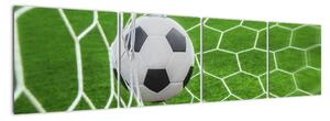 Futbalová lopta v sieti - obraz (Obraz 160x40cm)