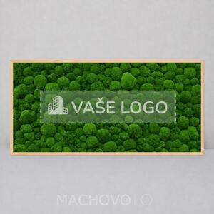 Machový obraz s logom z dreva - kopcovitý mach