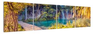 Vodopády v prírode - obraz (Obraz 160x40cm)