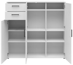 KOMODA, biela, 120/115/40 cm Carryhome - Predsieňové programy