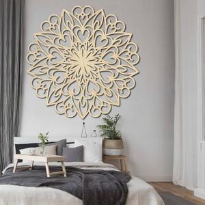 SENTOP - Vyrezávaná mandala kvet drevený obraz na stenu z preglejky