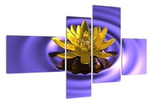 Obraz kvetu vo vode (Obraz 110x70cm)