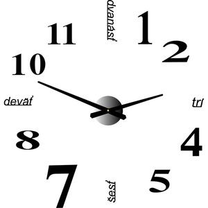 Stylesa Veľké nástenné hodiny s číslo sedem DOMOV 12SZ015 SLOVAK čierne