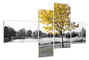 Obraz žltého stromu v prírode (Obraz 110x70cm)