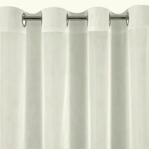 Design 91, Hotová záclona s krúžkami - Lucy krémová hladká, š. 1,4 m x d. 2,5 m