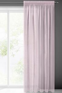 Design 91, Hotová záclona s riasiacou páskou - Elpidia ružová, 1,4 x 2,7 m