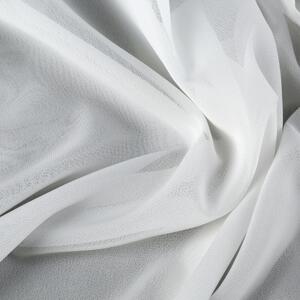 Design 91, Hotová záclona s riasiacou páskou - Dalia biela hladká, š. 3,5 m x d. 2,7 m