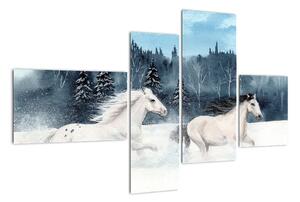 Obraz bežiacich koní (Obraz 110x70cm)