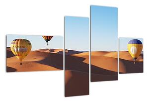 Obraz - teplovzdušné balóny v púšti (Obraz 110x70cm)