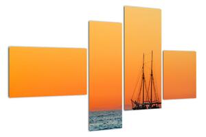 Plachetnica na mori - moderný obraz (Obraz 110x70cm)