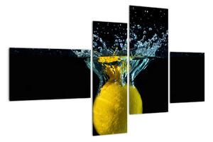 Obraz citrónu vo vode (Obraz 110x70cm)