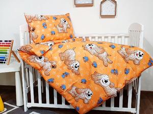 Písecké lůžkoviny Detské obliečky - Psík oranžový Rozměr: 135x90 + 45x65