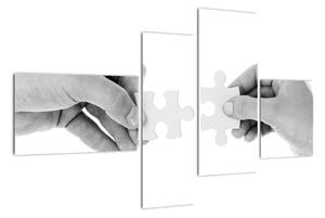 Čiernobiely obraz - puzzle (Obraz 110x70cm)
