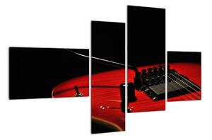 Obraz červené gitary (Obraz 110x70cm)