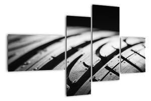 Detail pneumatiky - moderný obraz (Obraz 110x70cm)