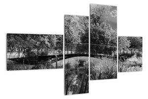 Čiernobiely most - obraz (Obraz 110x70cm)