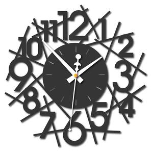 Sentop - Moderné nástenné hodiny SAJFA PR0355 I čierne