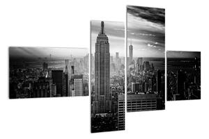 Čiernobiely obraz mesta - New York (Obraz 110x70cm)