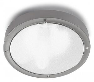 LEDS C4 Exteriérové stropné/nástenné svietidlo BASIC, E27, 23W, IP65, šedá/biela