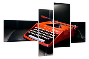 Obraz červeného písacieho stroja (Obraz 110x70cm)