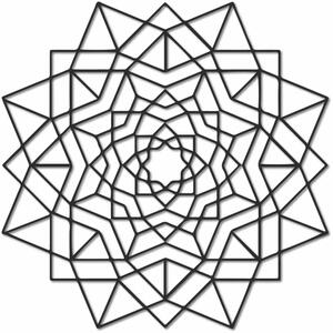Kvet Geometrický obraz na stenu z preglejky PR0335