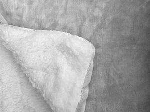 Luxusná sivá baránková deka z mikroplyšu, 150x200 cm