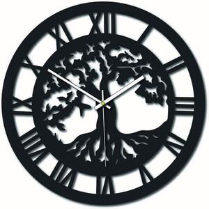 Sentop - Drevené hodiny strom života rímske čísla aj čierne PR0365