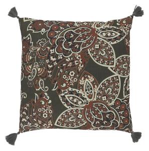 Zelená obliečka na vankúš s Paisley vzorom a strapcami Aix Quilt - 50*50 cm - Chic Antique
