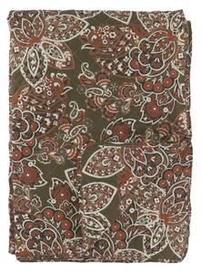 Hnedý prešívaný bavlnený prehoz s Paisley vzorom a strapcami Aix Quilt - 130*180 cm - Chic Antique