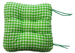 Písecké lůžkoviny Vankúš na stoličku - obojstranný Zelený + Kostička