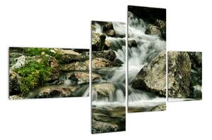 Horský vodopád - obraz (Obraz 110x70cm)
