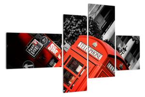 Londýnska telefónna búdka - moderné obrazy (Obraz 110x70cm)
