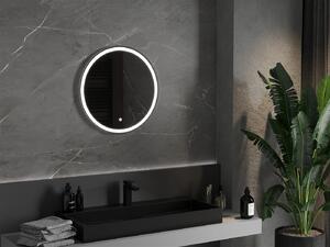 Mexen Gobi, LED okrúhle kúpeľňové zrkadlo s podsvietením 60 cm, 6000K, ochrana proti zahmlievaniu, 9801-060-060-611-00