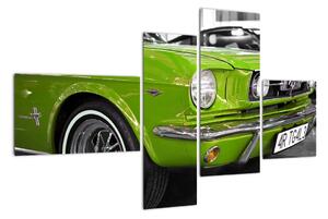 Zelené auto - obraz (Obraz 110x70cm)