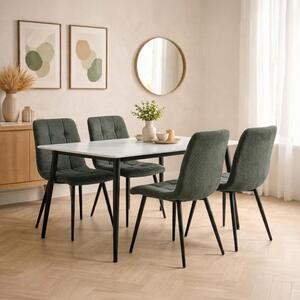 Jedálenský set 4x stolička + stôl 140 cm AVENBERG EMERALD