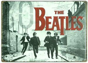 Kovová retro tabuľa The Beatles 30x40cm (Reklama legendárnej hudobnej skupiny)
