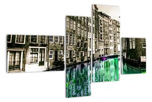 Obraz ulice Amsterdamu (Obraz 110x70cm)