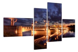 Obraz osvetleného mosta (Obraz 110x70cm)